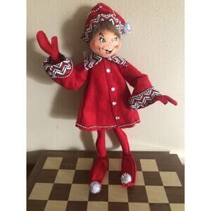 Annalee Doll Red Elf 14” Christmas Holiday Elf New With Tags